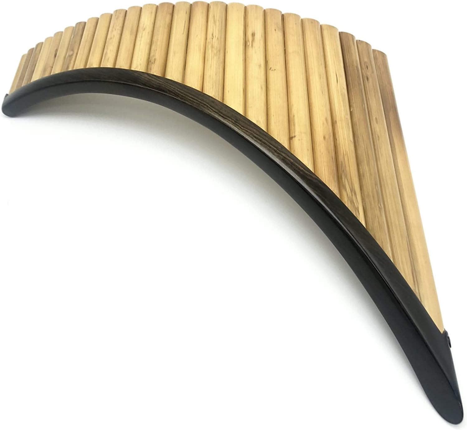 PanPipes Woodwind Instrument 25 Pipes C/D Key Bamboo Panflute Handmade Standard Process Professional Panpipes Musical Instruments (Color : Left Nature Corks)