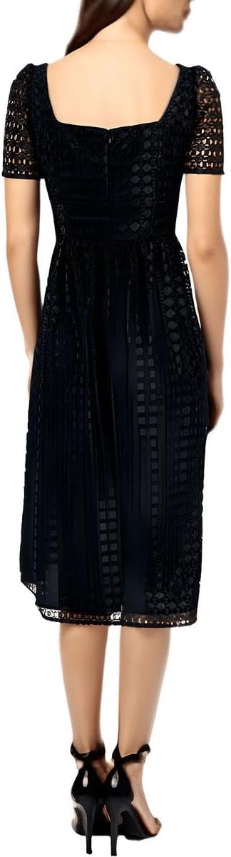 Anne Klein Women's Square Neck Midi with Puff Sleeves