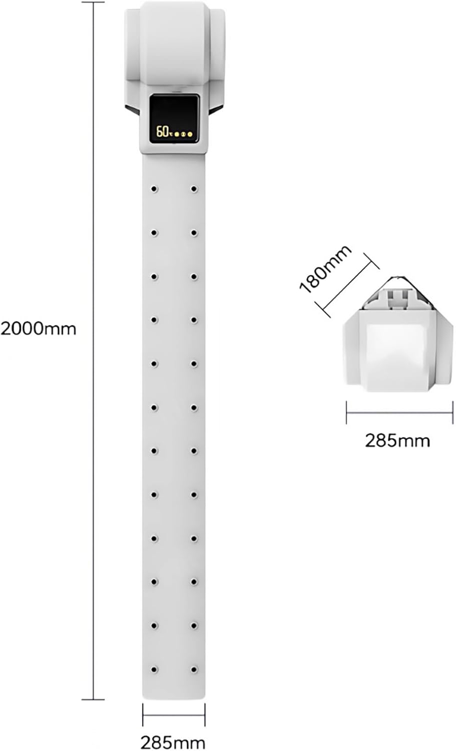 3300W Air Column Blow Dryer, Removable Body Dryer, 26 Air Outlets, 2-minute Ionic Drying, Touch Screen or Remote Control, Removable Cleaning, Wall Mount Corner Mounting Design, for Bathroom Hotel Sho