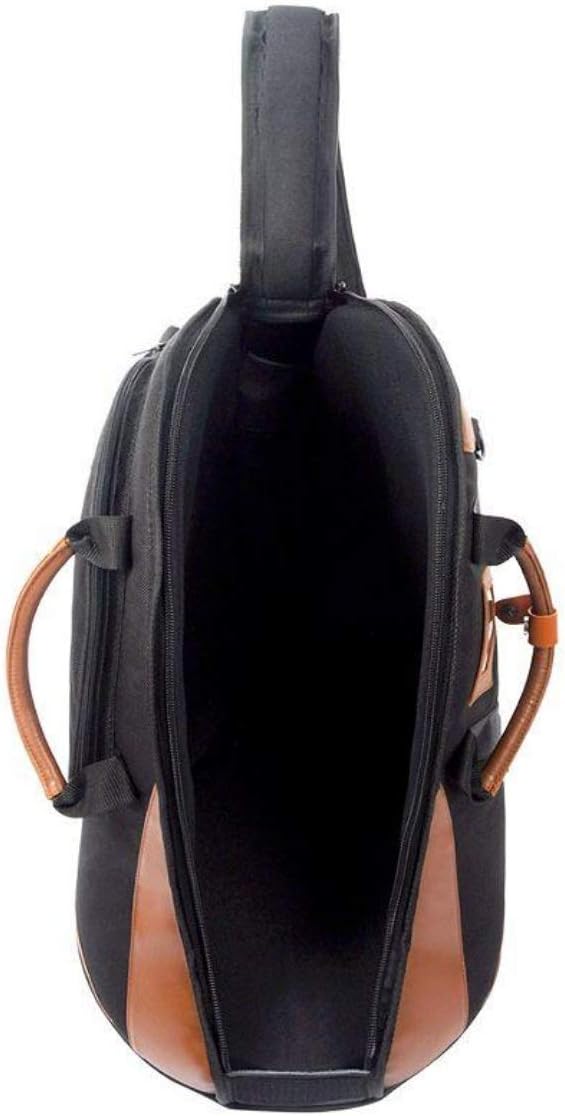 JC Thick Oxford Cloth Waterproof Splash French Horn Bag Divided Body Horn Case Integrated Style French Horn Box Cover Backpack/Portable Horn Bag Brass Instrument Case (Integrated Style Black Horn Bag)