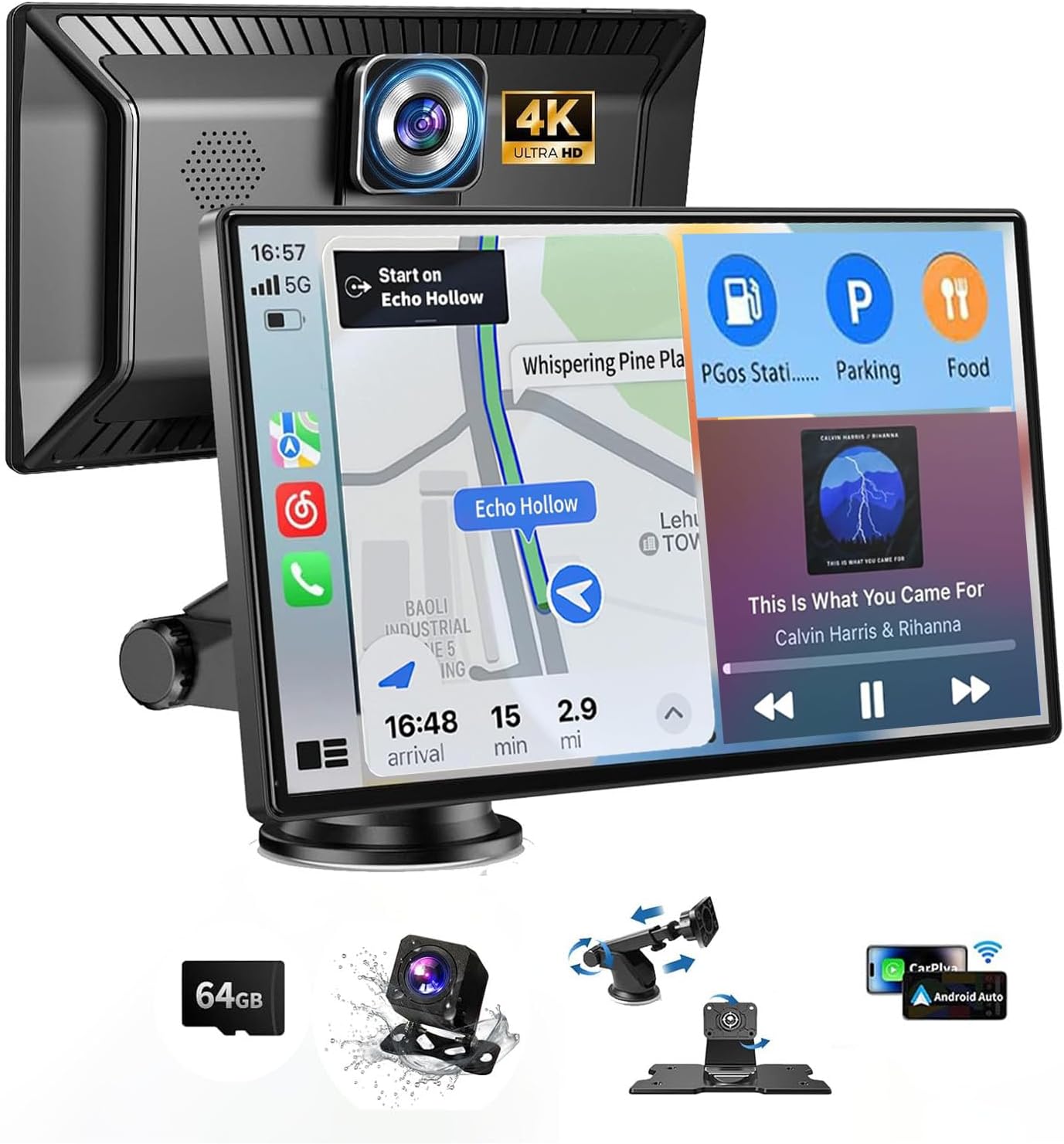 Portable Carplay Screen for Car, 9