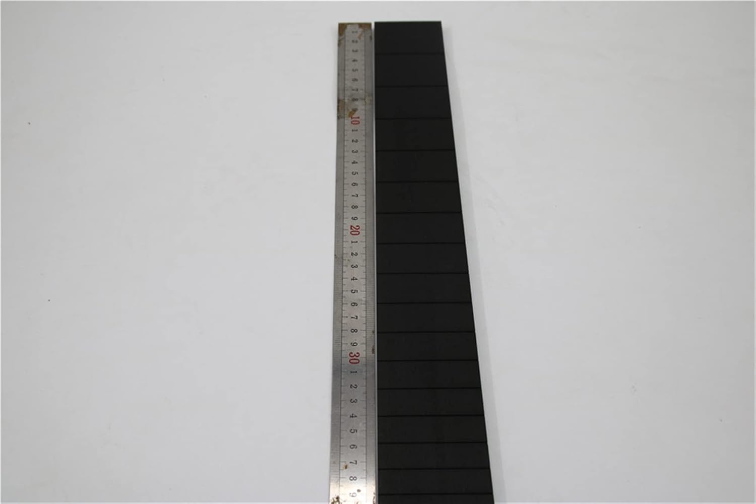 3A All Black Ebony Wood Fretboard for Classical Guitar 20 Frets Standard Semi- Finished Fingerboard Material Guitar ​Neck Replacement