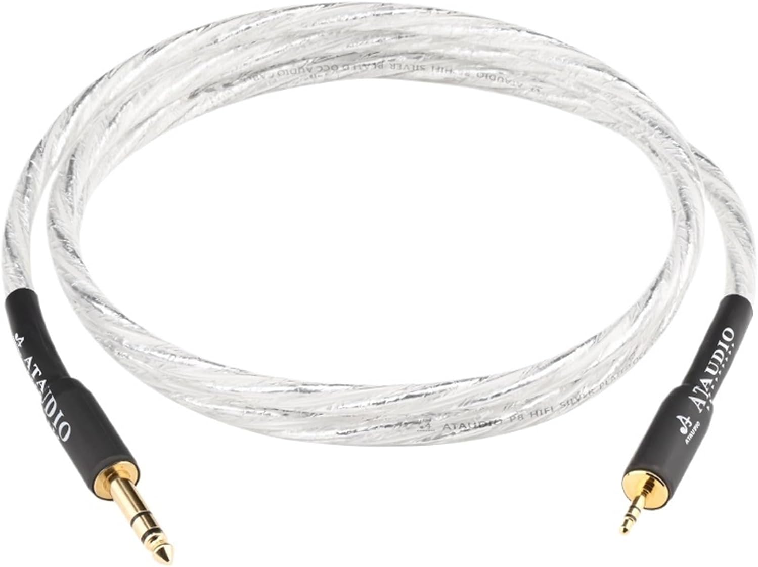 HiFi 3.5mm to 6.35mm Adapter Aux Cable Gold Plated 3.5 Jack to 6.5 Jack for Mixer Amplifier Aux Male to Male Cable(1.5m)