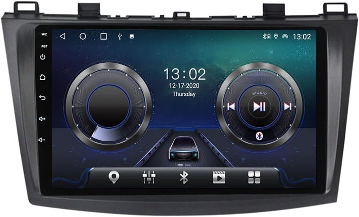 Car Stereo Multimedia MP5 Player with FM Radio 9 Inch Touch Screen for Mazda 3 2010-2012 Car Audio 4 45W Support WiFi/Mirrorlink/SWC/Backup Camera/Carplay Android Auto