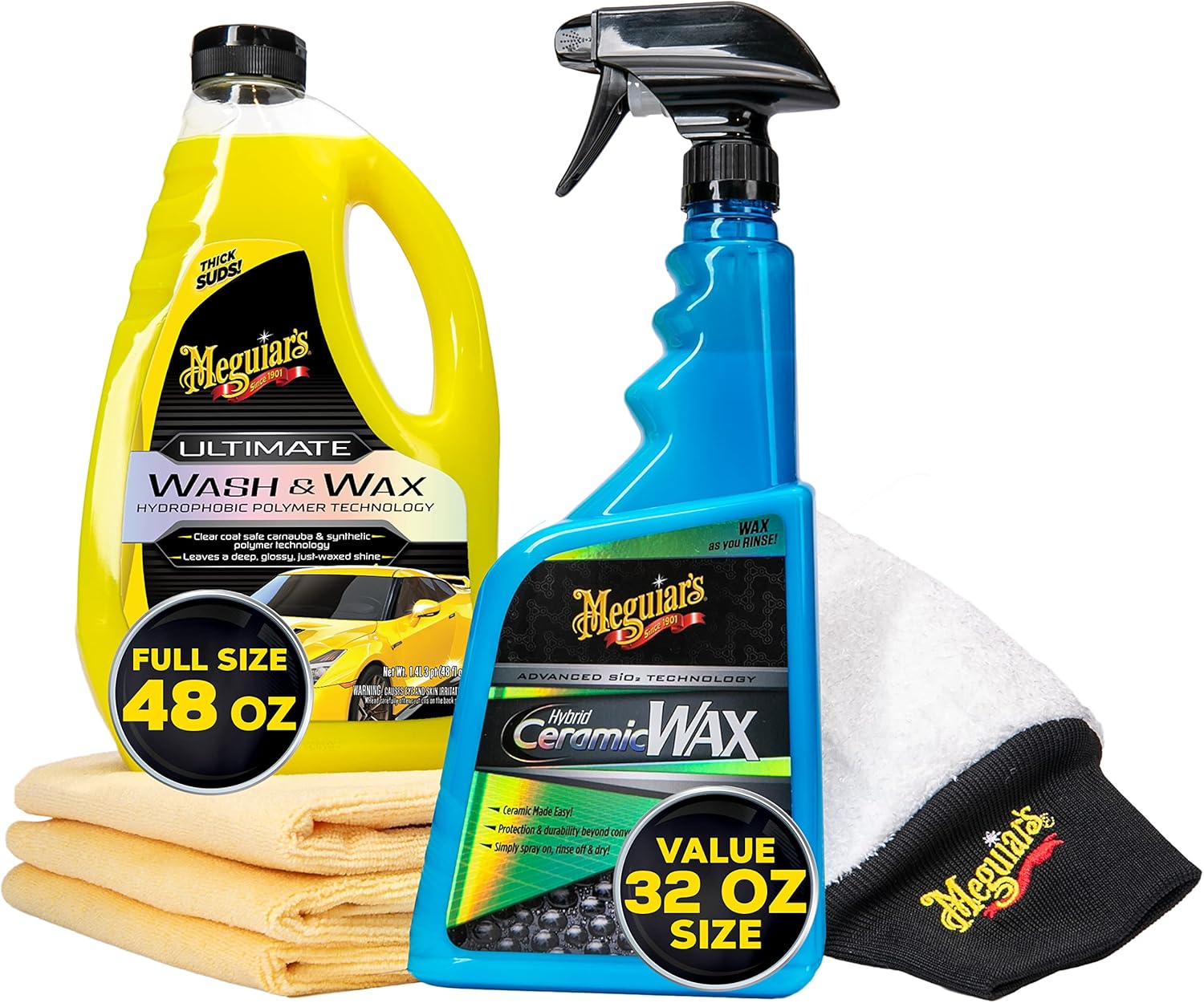 Meguiar's G55163 Premium Wash & Hybrid Ceramic Wax Kit
