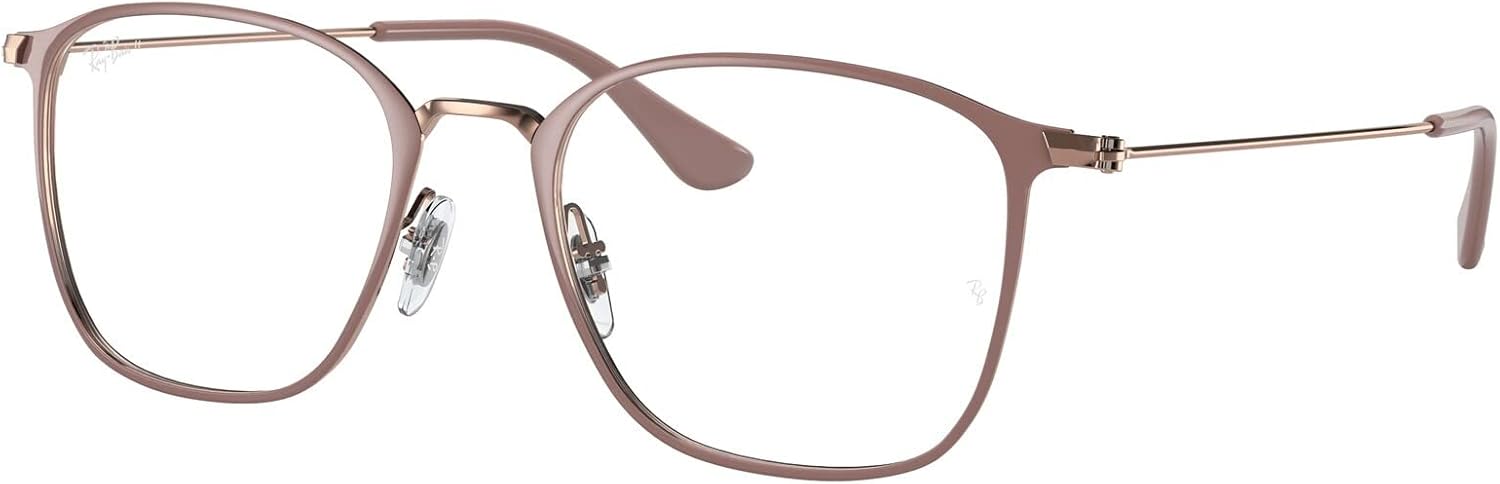 Ray-Ban 6466 Eyeglasses Bundle: 6466 6466 2973 Beige On Copper 51mm and Eyewear Cleaning Kit