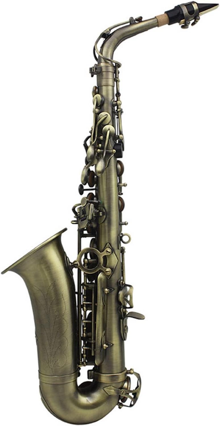 EB Alto Saxophone Antique Green Professional Woodwind Instrument Abalone Shell Key E Flat Sax with Parts