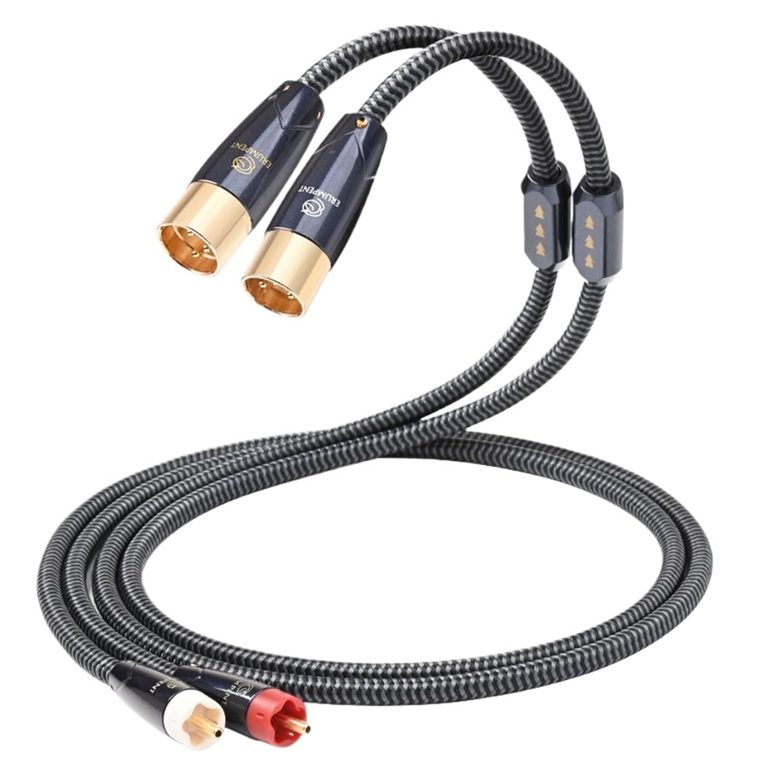 HiFi 2RCA to 2XLR Cable for Microphone Mixer Amplifier Square OCC Dual XLR Female/Male to Dual RCA Audio Wire(2RCA to 2XLR Male,2m)