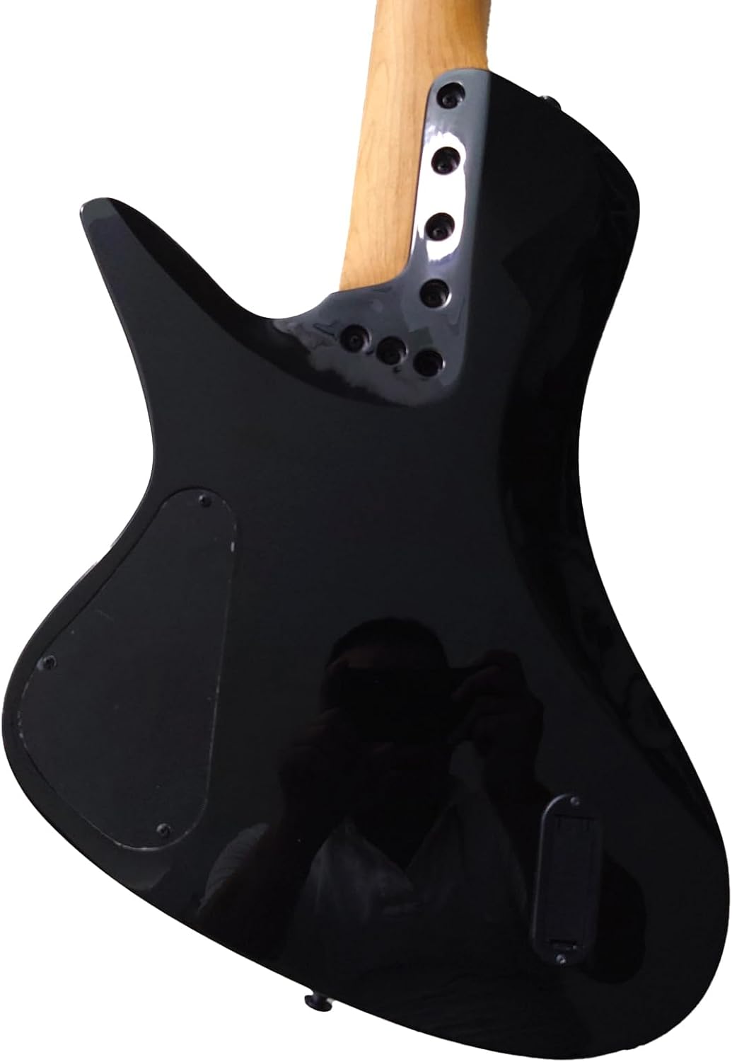 Fanned Fret 5 string Electric Bass Guitar Blue Burl Burst Quilt Maple Top Roasted Maple Neck