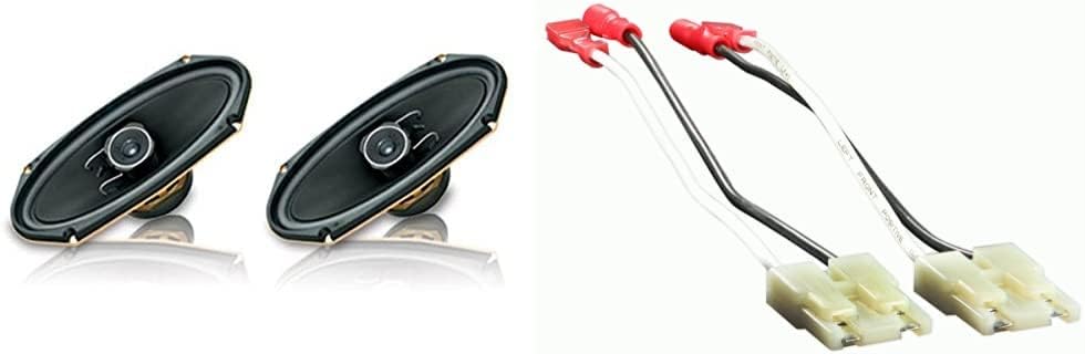 Pioneer TS-A4103 4 x 10 2-Way Car Speakers (Pair) & Metra 72-4500 Speaker Connectors for GMC Vehicles