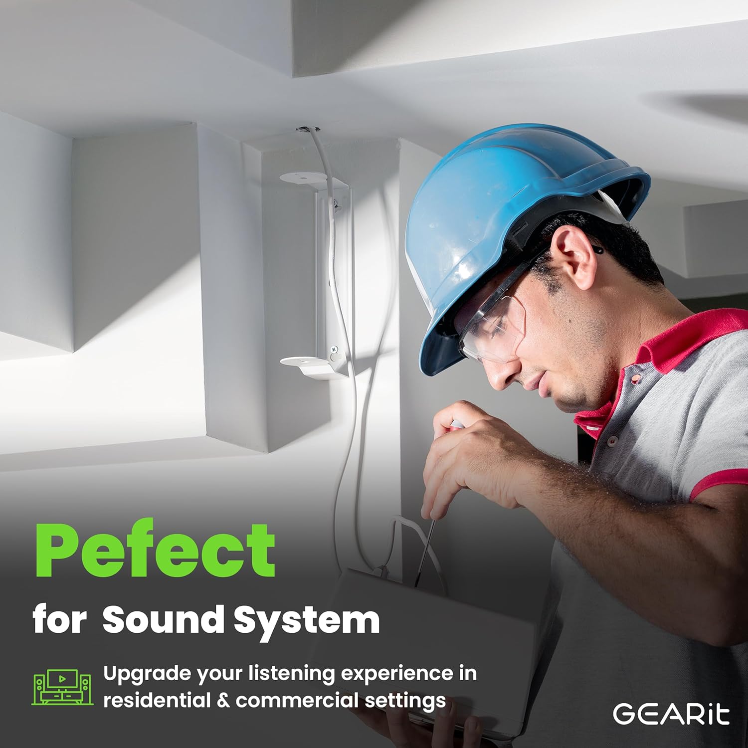 GearIT 12/2 Speaker Wire (250 Feet) 12AWG Gauge - in Wall Audio Speaker Wire Cable / CL2 Rated / 2 Conductors - OFC Oxygen-Free Copper, White 250ft