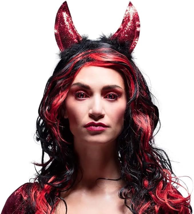 Boland 01069 – Headband Devil Horns Hats and Other Headgear Red/Black