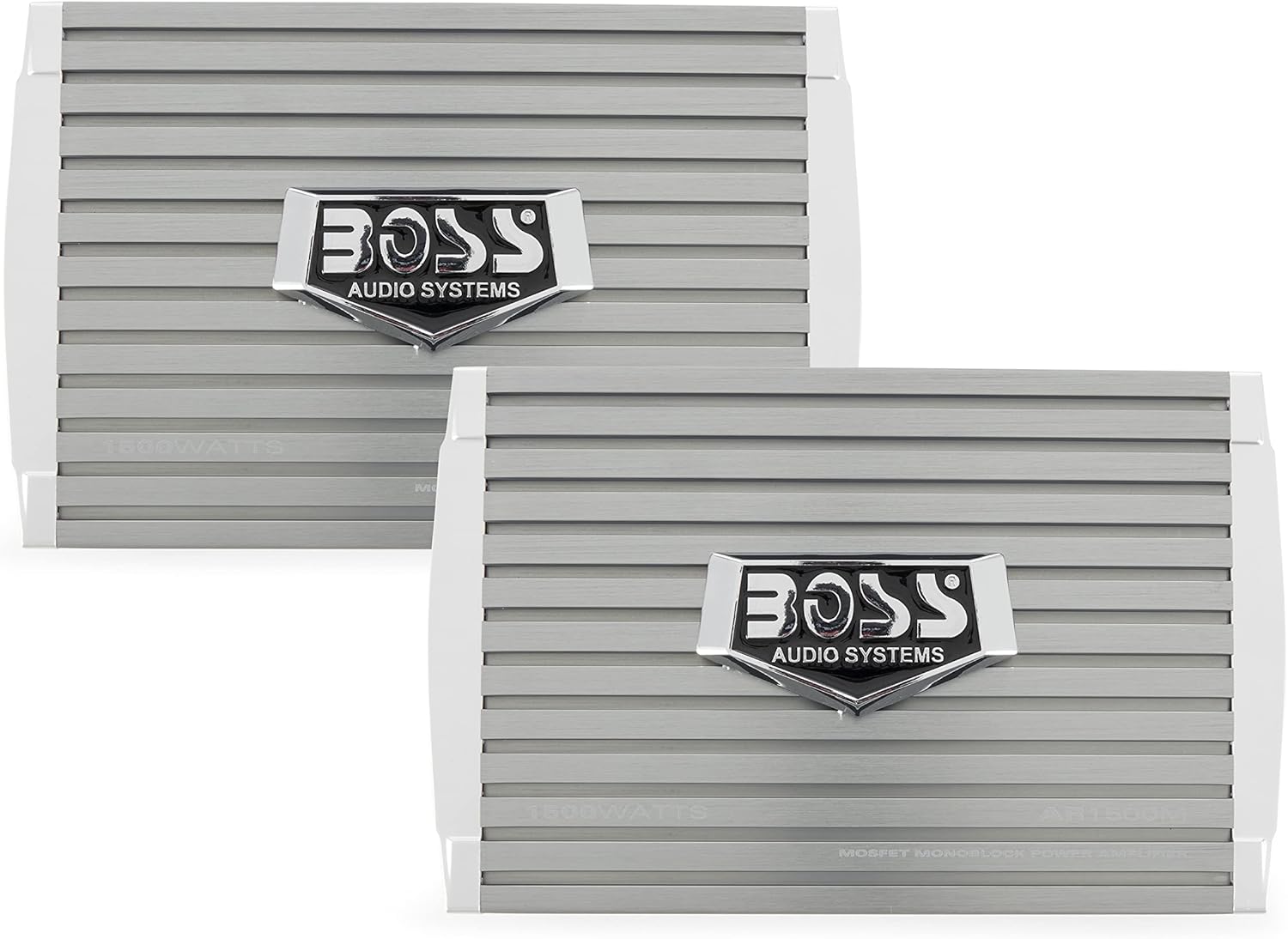 Boss Audio AR1500M 1500W Mono A/B MOSFET Power Car Amplifier + Remote (2 Pack)