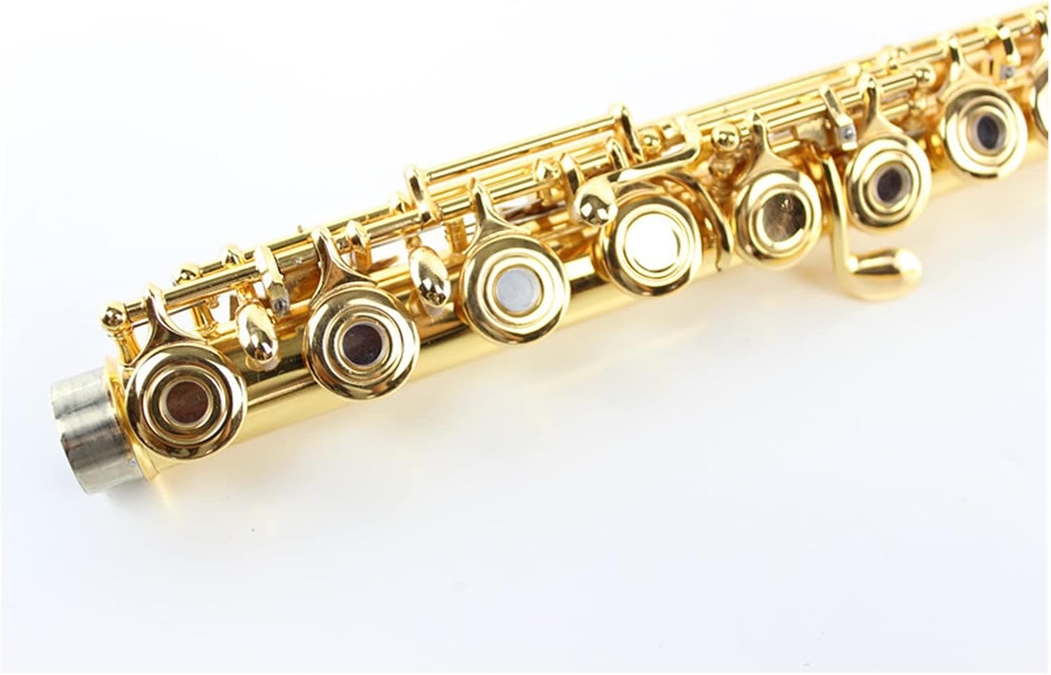 Flutes Musical Instrument Wind Instrument Gold-Plated 17-Hole Open-Hole C-Tune Flute White Copper Gold Key B Tail E Key Gold Flute