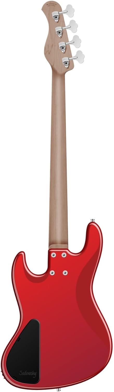 Sadowsky MetroExpress Vintage M/J Bass Guitar - Solid Candy Apple Red Metallic, Roasted Maple Fingerboard