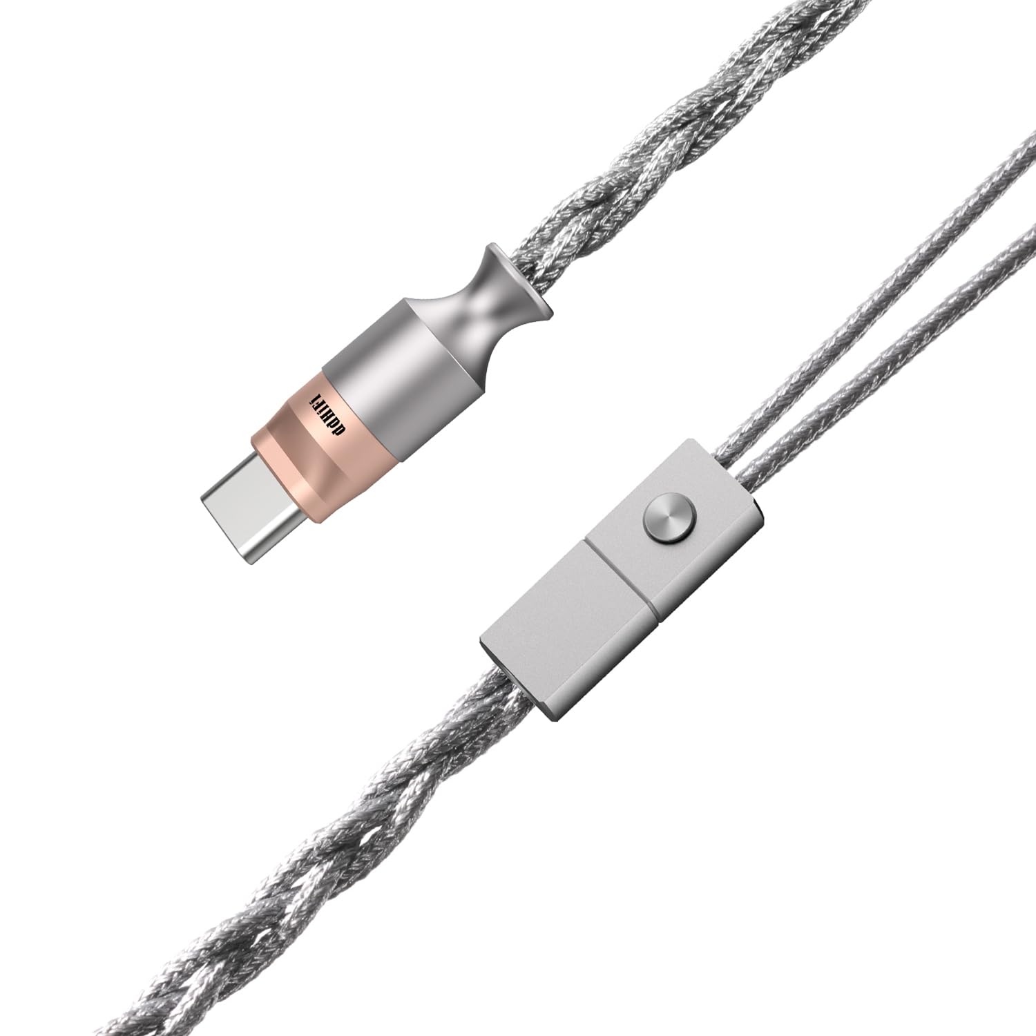 DD ddHiFi M198C USB-C Interface Decoding Earphone Cable Nylon-Braided Hi-Fi Sound With MMCX Connector And High-performance Decoding Supports Microphone Calls Compatible For iPhone iPad Smartphone