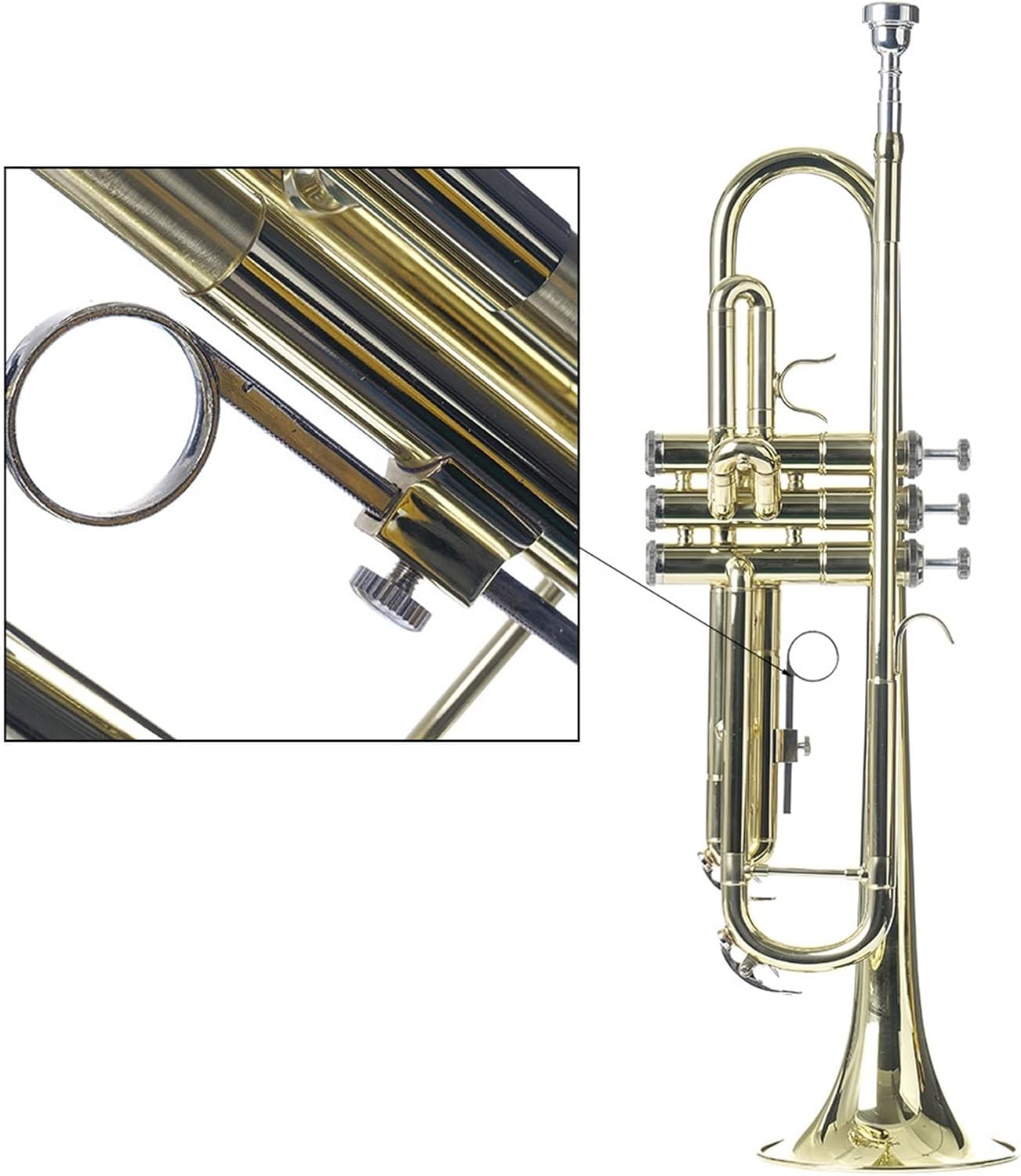 TSTS Golden Trumpet Instrument Playing Grade Children's Adult Wind Band B-Flat Brass Trumpet Instrument Professional Trumpet