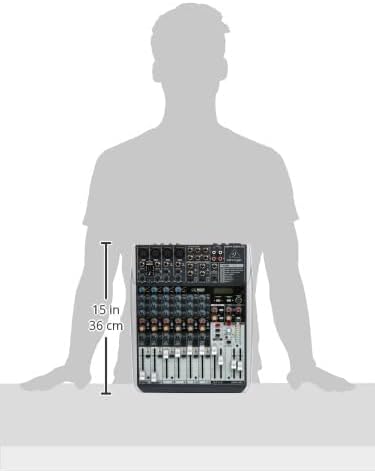 Behringer XENYX QX1204USB Premium 12-Input 2/2-Bus Mixer with XENYX Mic Preamps and Compressors, Klark Teknik Multi-FX Processor, Wireless Option and USB/Audio Interface