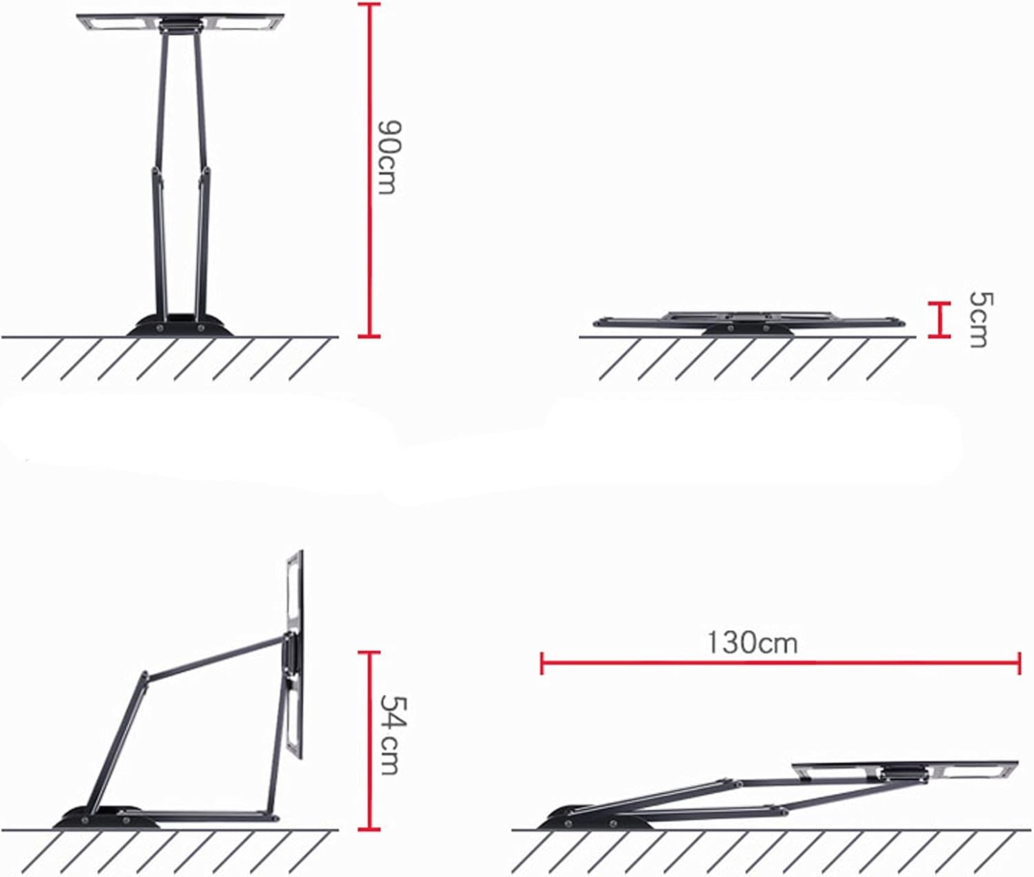 Modern Corner TV Stand Wall TV Multi-Function Hanger Full Motion TV Wall Mount Bracket Tilts Extension for Most 36-85 Inch Flat Screen TVs, Max Vesa 600X400Mm Up to 176Lbs Heavy-Duty Extensi