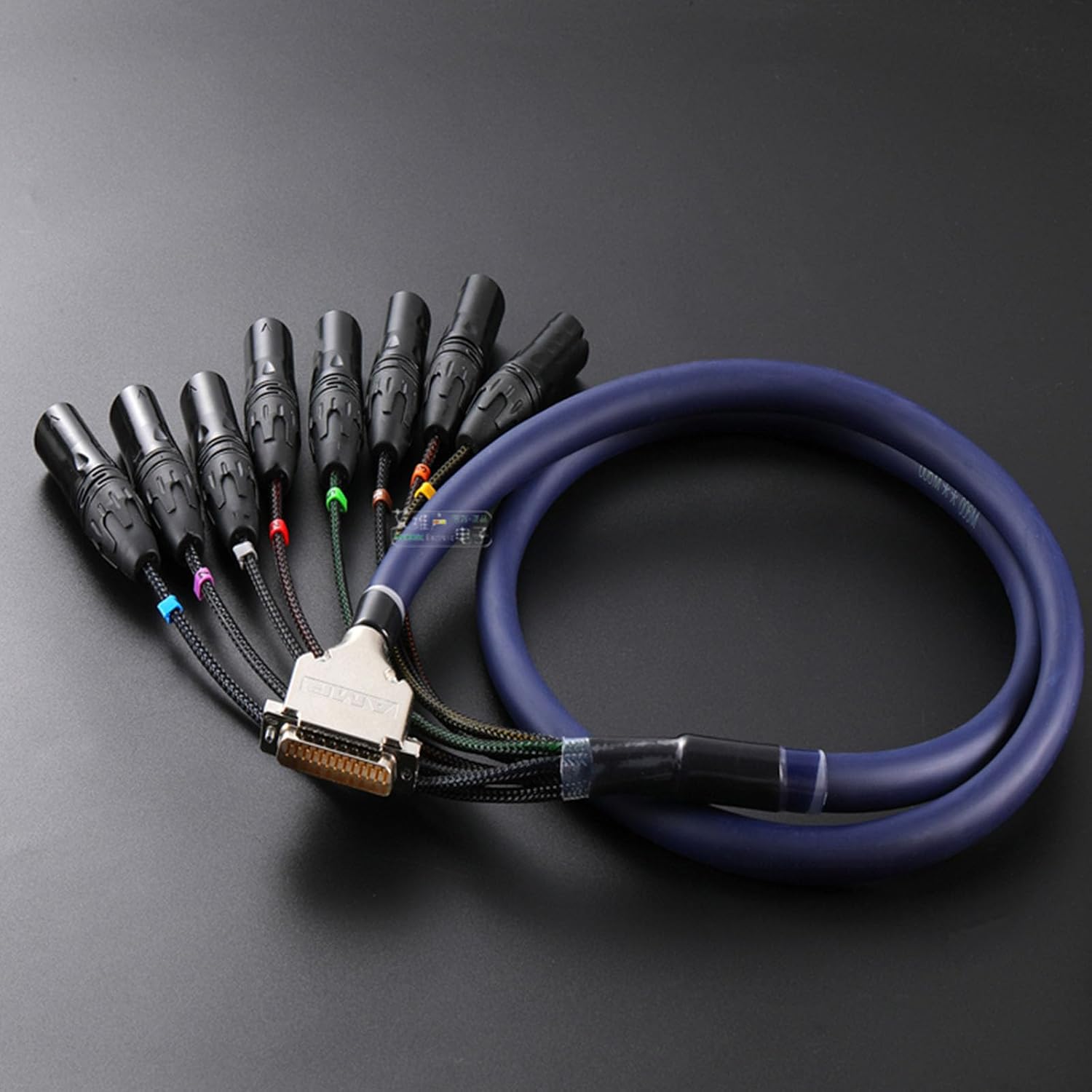 DB25 25 Pin Male to 8 XLR 3Pin Female Highly Shield Analog Audio Snake PVC Cable 1.5Meter