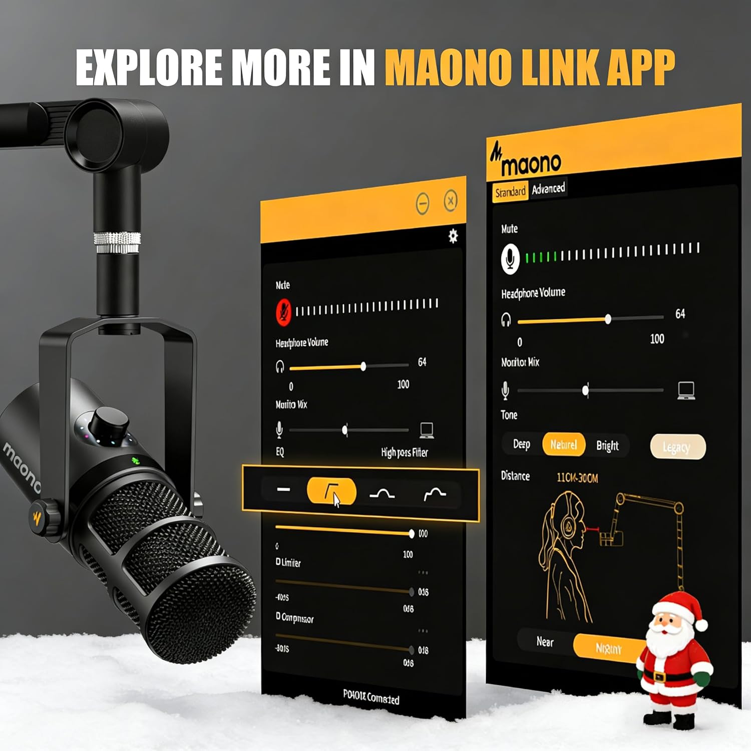 MAONO Dynamic Microphone, USB/XLR Podcast PC Microphone with Software, EQ,Tap-to-Mute, Headphone Jack, Gain Knob & Volume Control, Studio Mic for Broadcast, Recording, Streaming & Gaming (PD400X)