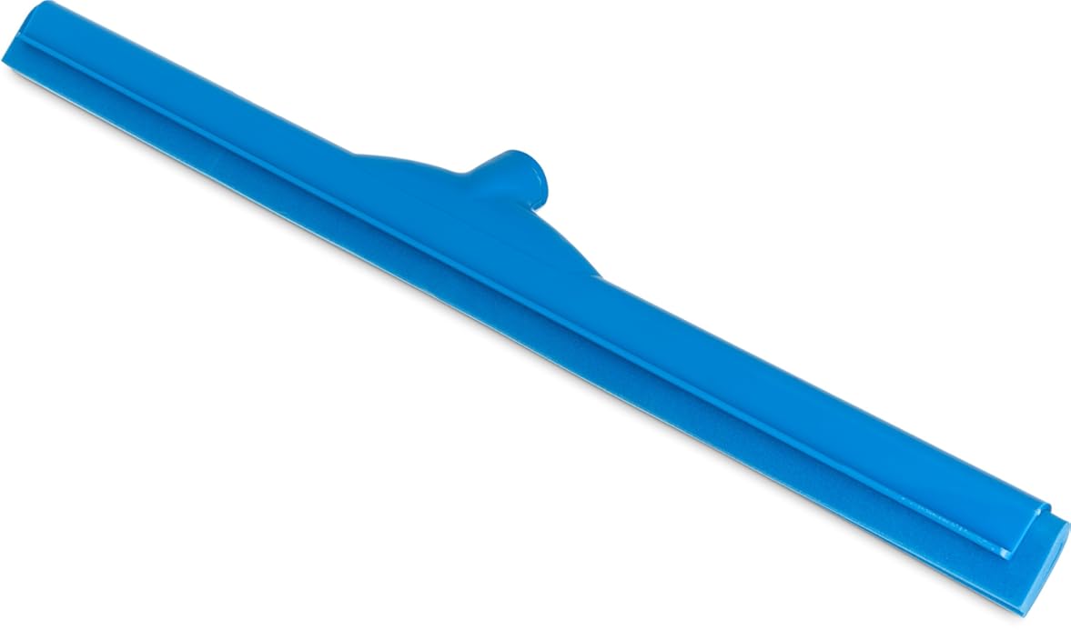 SPARTA 4156814 Plastic Double Foam Squeegee, Commercial Squeegee With Durable Contruction For Cleaning, Commercial, Residential, 24 Inches, Blue, (Pack of 6)