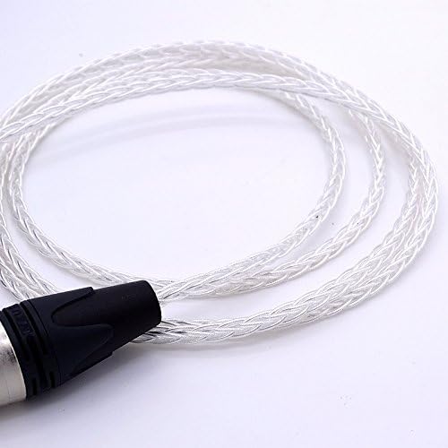 GAGACOCC DIY 4.5m (15feet) 4 Pin XLR Male to Female Balanced Audio 8 cores 5N PCOCC Silver Plated Upgrade Cable Audio Connection Headphone Extension Cable