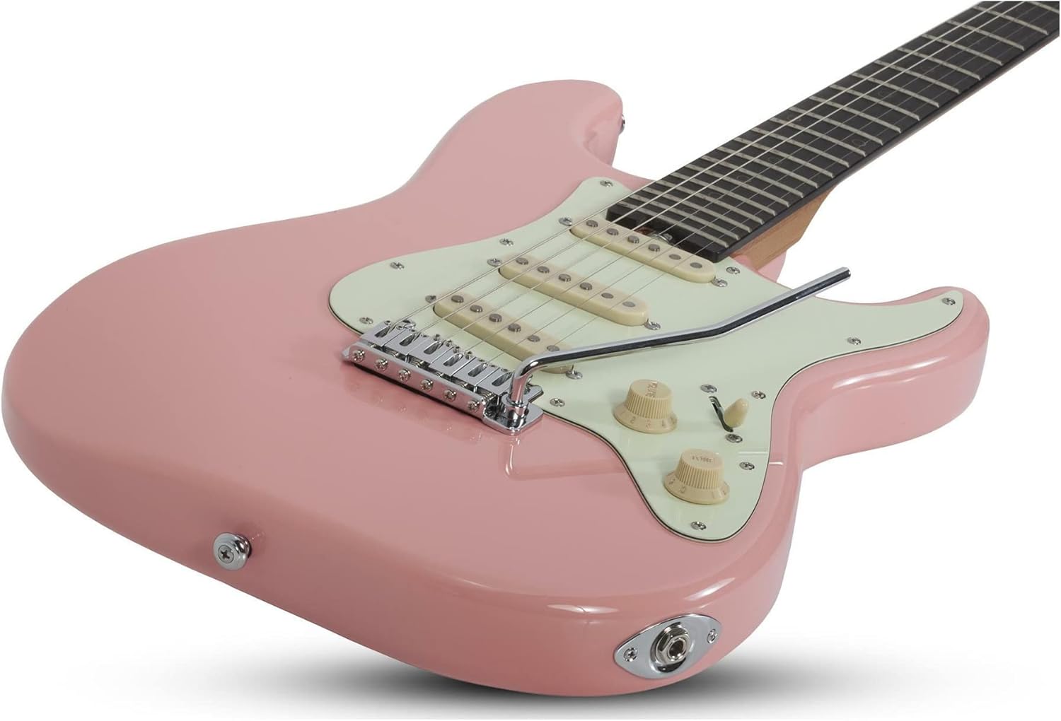 Schecter Nick Johnston Traditional Electric Guitar in Atomic Coral Bundle with Hard Shell Protective Case (2 Items)