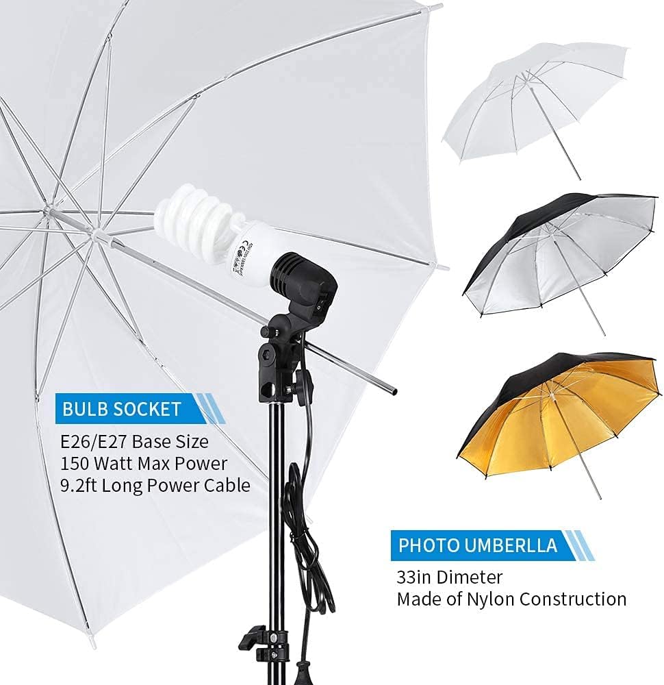 Photography Lighting Kit, Light Box Photography with Backdrap Stand, Photo Backdrops for Photo Studio Product, Portrait and Video Shooting