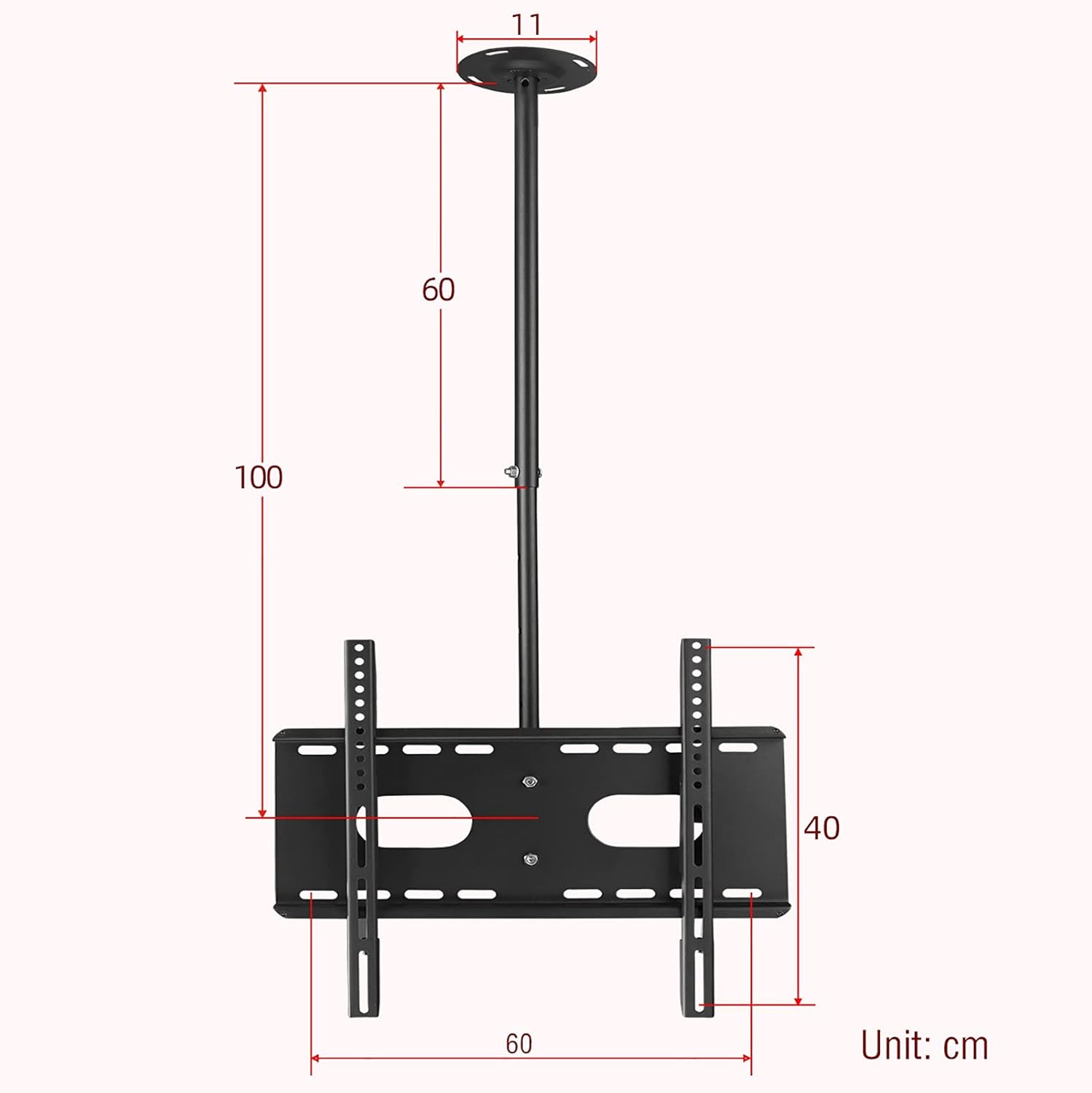 TV Stand tv Wall Mount Ceiling TV Bracket Mount for Most 42-70 Inch TV LCD with Tilt Swivel TV Stand Max 600x400mm,2m