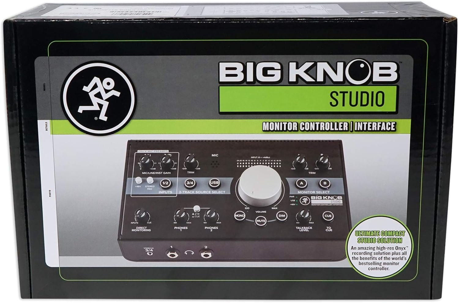 Audiosavings Bundle: Mackie Big Knob Studio 3x2 Studio Monitor Controller 96kHz USB I/O Bundle with Rockville RPB25 40w Portable/Outdoor Bluetooth Speaker w/USB+Aux+Wireless Link (2 Items)