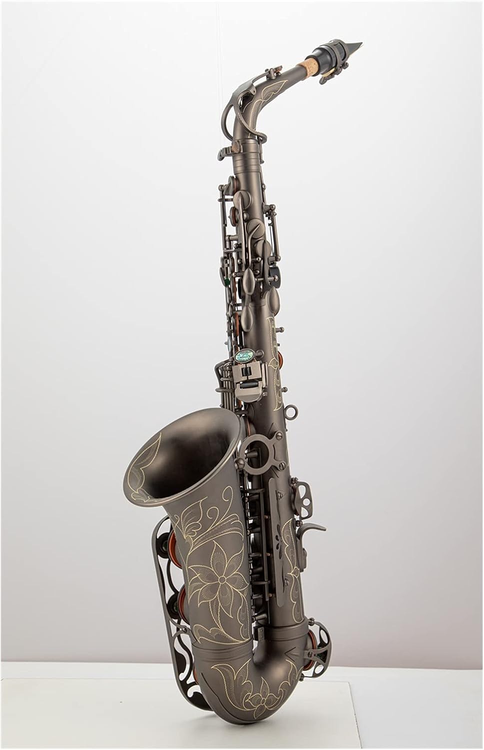 Alto Saxophone E Flat Matte Black Musical Instruments Saxophone Professional Grade Encarved Student Saxophone