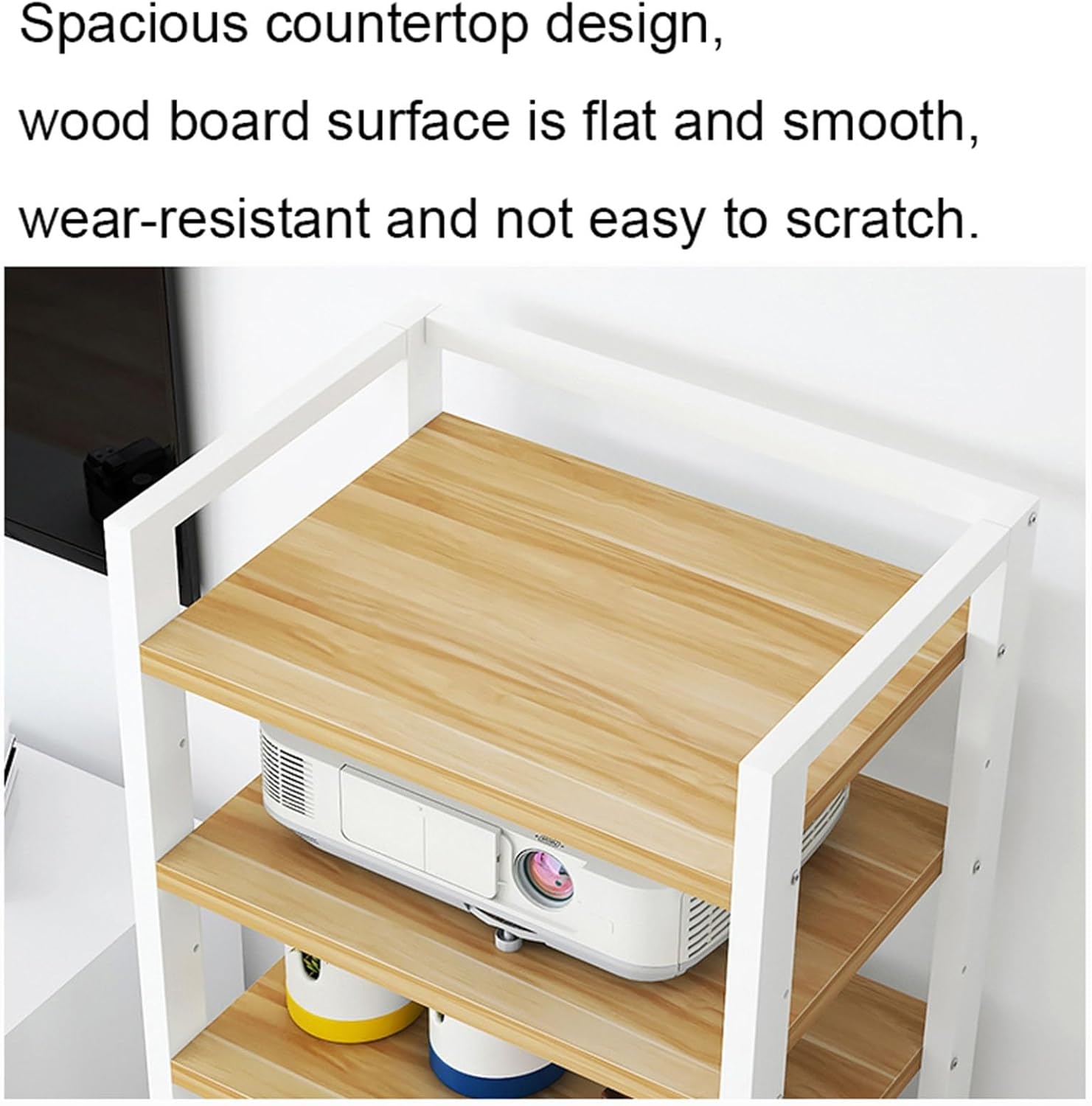 Movable Media Stand 6-Tier Movable Audio/Video Media Stand Media Center Stereo Component Storage Cabinet (Color : C)