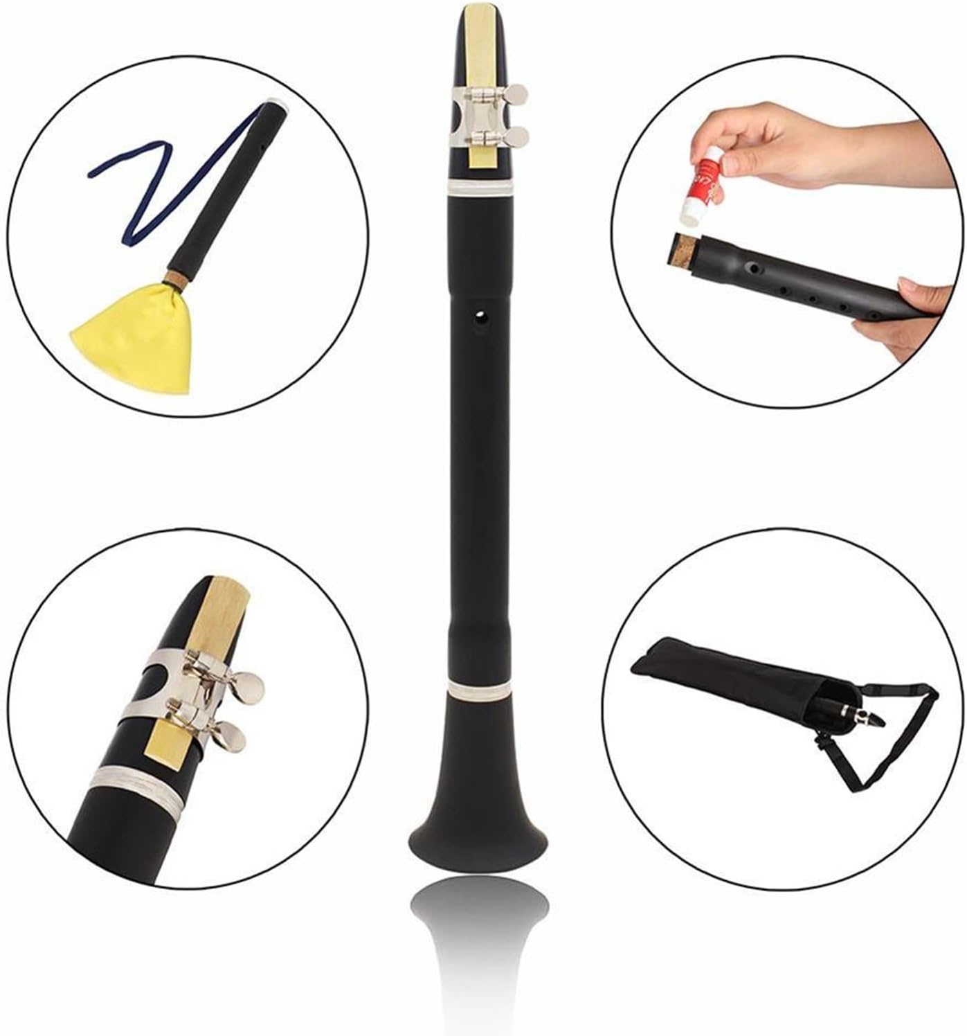 Du80 Keyless Clarinet B Flat Professional Performance Woodwind Musical Instrument for Beginner Clarinet Student Clarinet