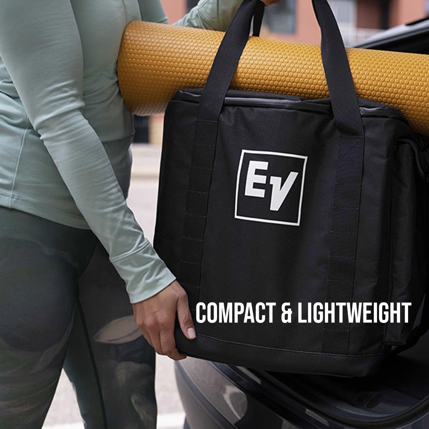 Electro-Voice EVERSE 8 8-Inch Compact 2-Way Battery Powered Loudspeaker (Black, 2-Pack) Bundle with Focus Pro Audio All-Aluminum Speaker Stand Pack and XLR Male to Female Microphone Cable (4 Items)