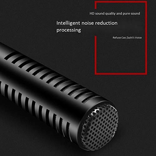 3.5Mm 5M Microphone SLR Camera Interview Microphone Street Live Pickup Microphone News Interview Microphone, Black