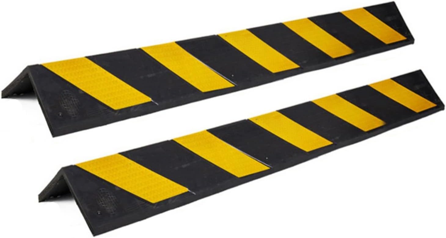 Reflective Rubber Wall Corner Guards, Edge Rubber Protector for Parking Garages and Warehouse Columns, Protect Edge and Car Door from Damage (Color : 2pcs, Size : 150cm/59in)