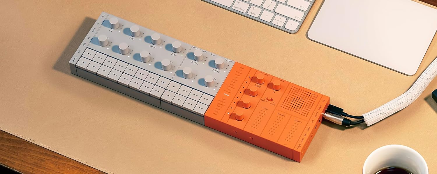 Yamaha SEQTRAK Mobile Music Ideastation, Advanced Sequencer, Onboard Sampling, Build-In Speakers and Microphone, Orange