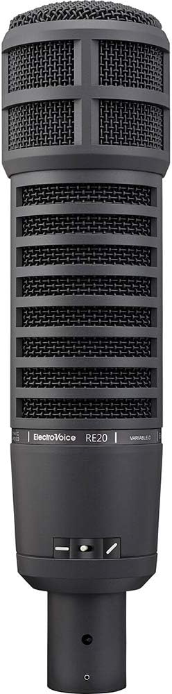 Electro-Voice RE20 Broadcast Announcer Microphone (Black) Bundle with Mic Shockmount & Broadcast Arm,XLR