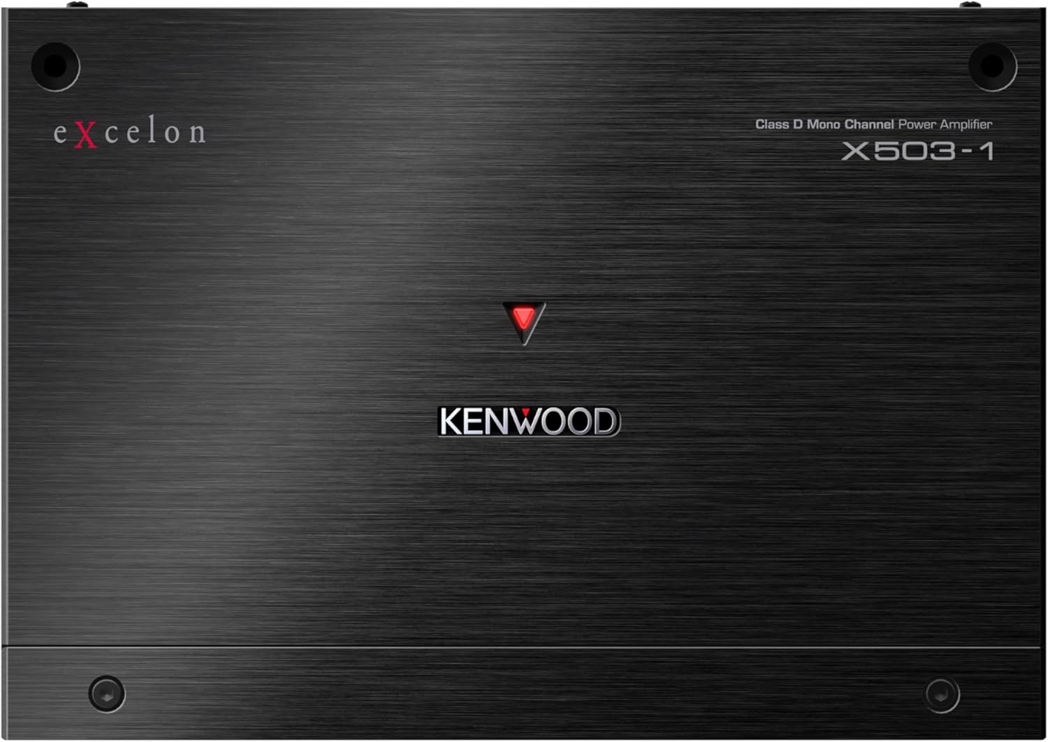 KENWOOD eXcelon X503-1 Class D Mono Power Amplifier – 1000W Max Power, Variable Low Pass Filter, Bass Boost, Wired Remote Included