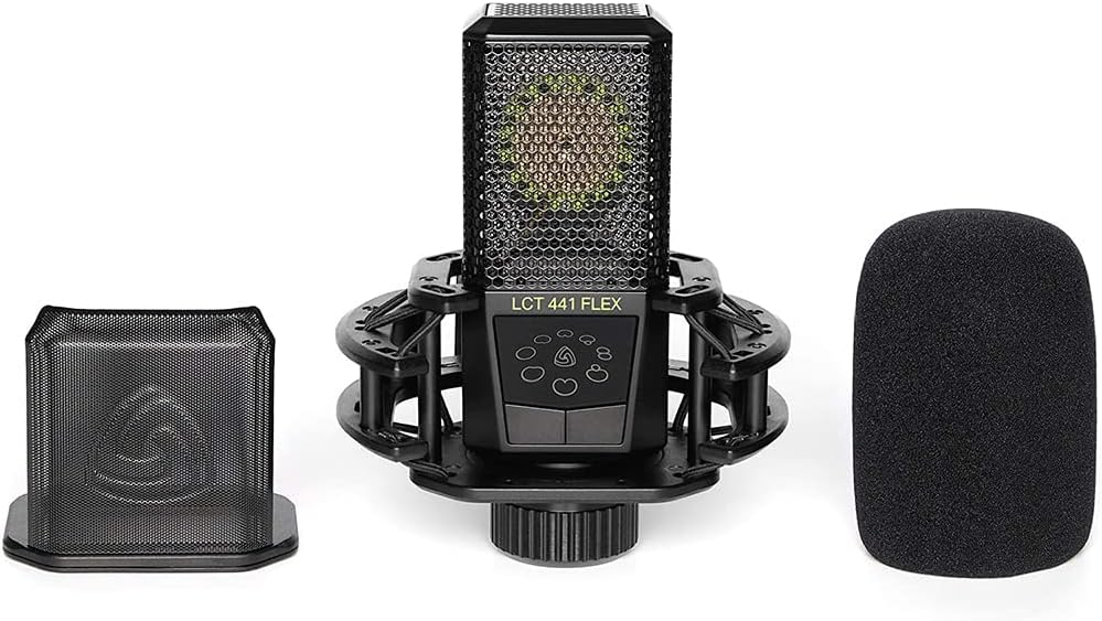 Lewitt LCT 441 Flex Multipattern Studio Condenser Microphone Bundle with Polsen HPC-A30-MK2 Studio Monitor Headphones, Tripod Microphone Stand, & XLR-XLR Cable