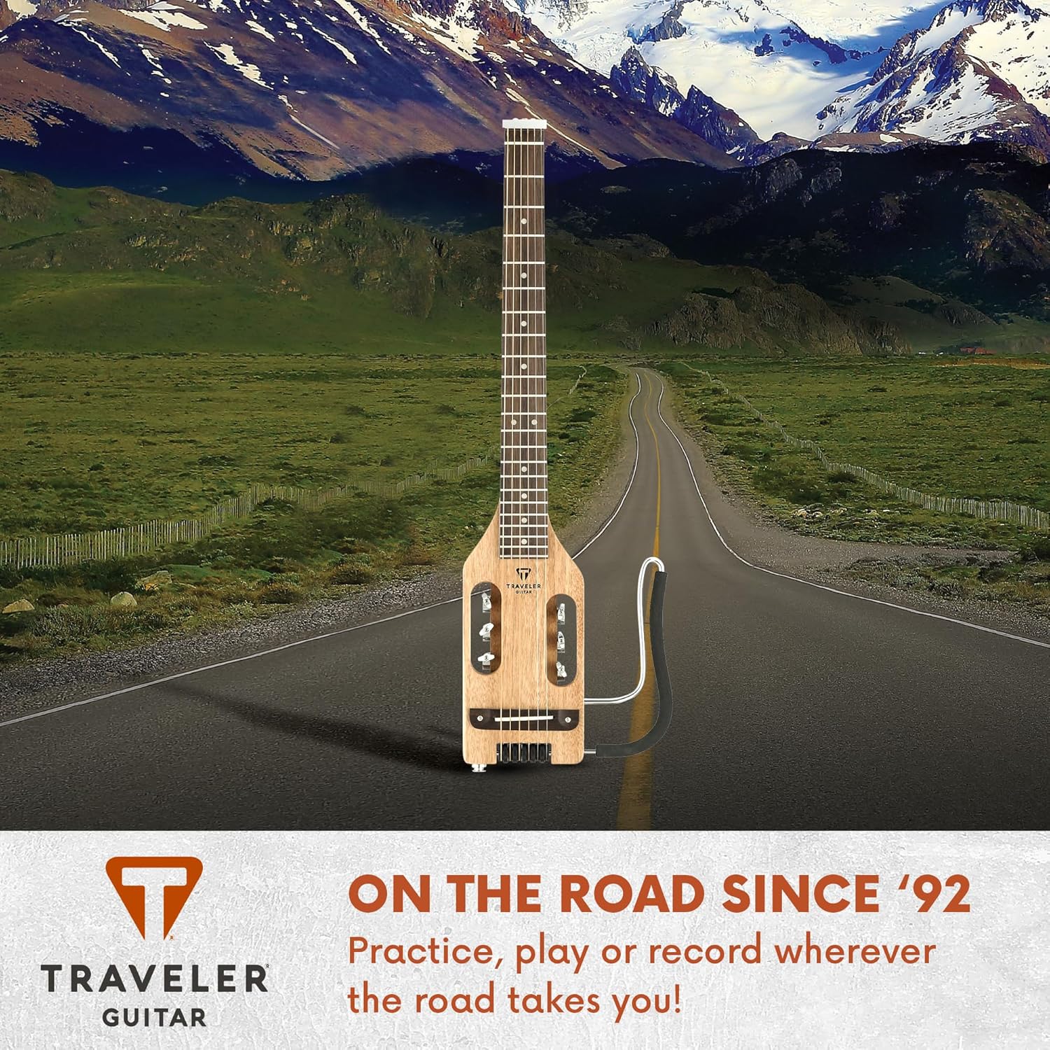 Traveler Guitar Ultra-Light Acoustic Acoustic-Electric Guitar, Mahogany