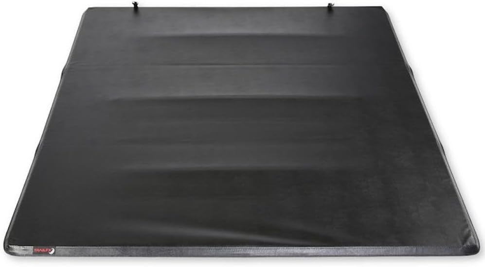 TrailFX Soft Tri-Fold Tonneau Cover fits Ford F-150 5.5 Ft Bed 2015-2020 Black Vinyl with Aluminum Rails Lockable Tailgate Handle Clamp-On Installation Weather Resistant TrailFX TFX3313