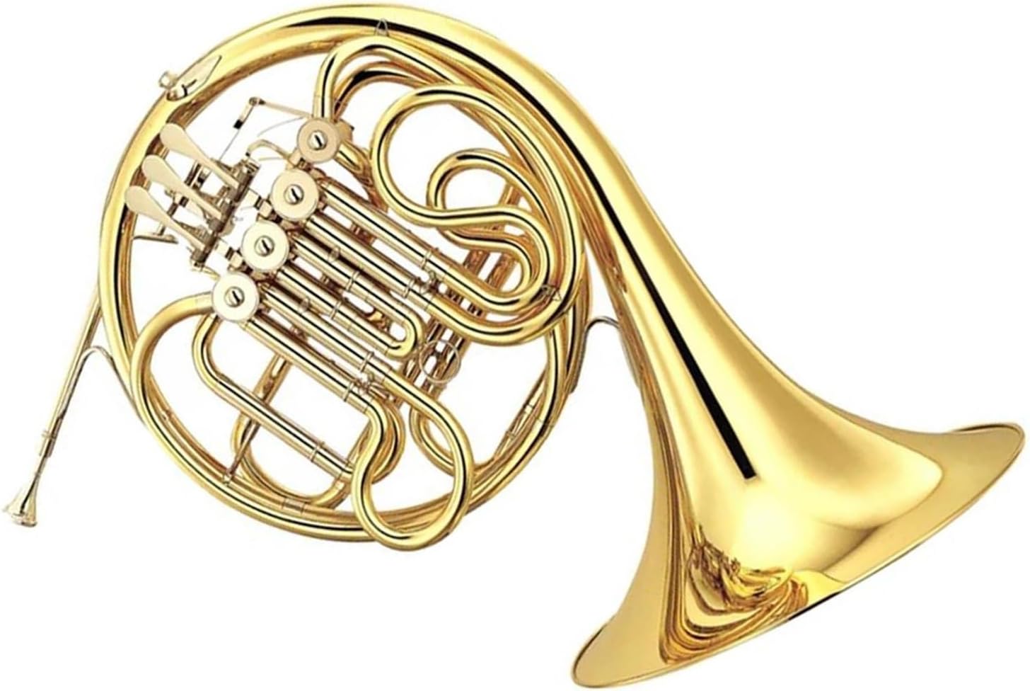 Brass French Horn Bb/F 4 Keys Double Gold French Horn Brass Wind Instrument