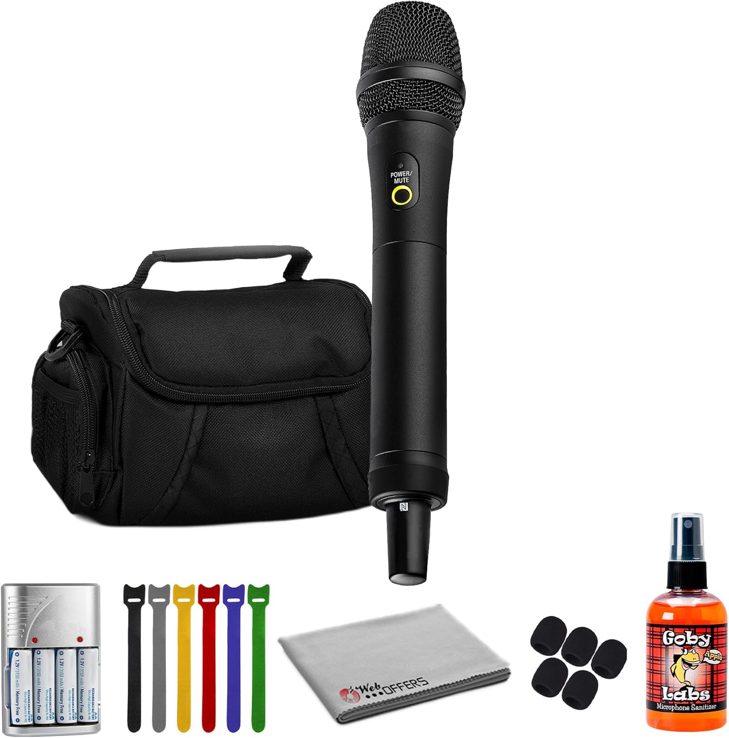 Sony UTX-M40 Wireless Handheld Microphone Transmitter– Cardioid Mic for Live Performance, Interviews & Broadcasting– UC25 (536–608 MHz)| Cable Ties | Windscreen (5-Pack) | Bag | More (Renewed)