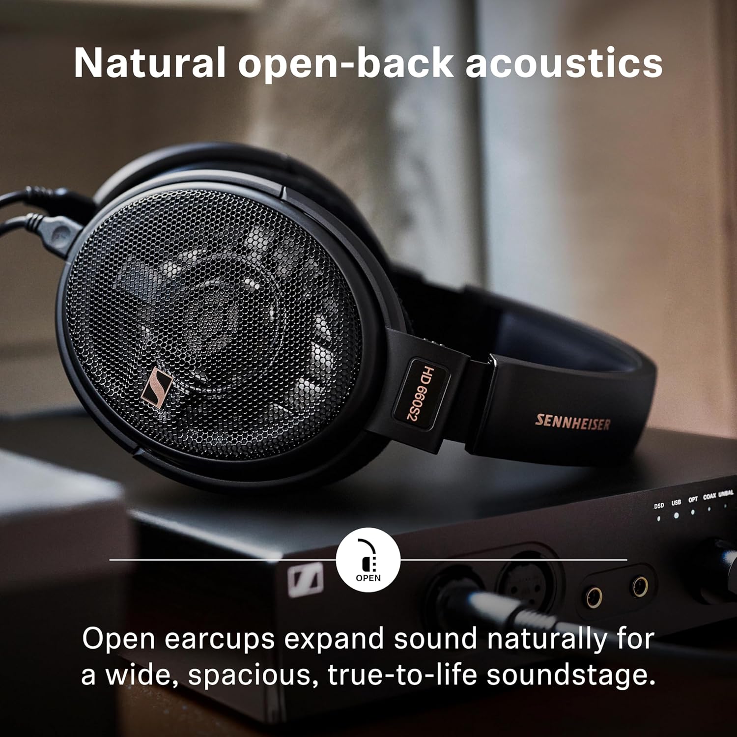 Sennheiser HD 660S2 - Audiophile Open-Back Over-Ear Headphones with Deep Bass Extension and Refined Acoustic Performance, Headphones for PC, Music, Gaming, Podcasts, Premium Black