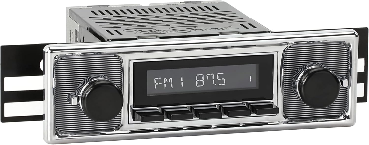 RetroRadio Compatible with 1969-75 Jaguar XJ Series with Becker-Style Plate Features Include Bluetooth, USB, AM/FM HCB-M2-308-509-40-80JA2