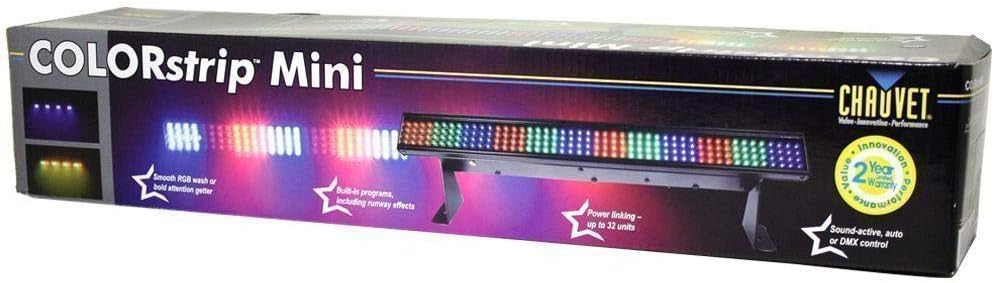 (6) Chauvet COLORSTRIP MINI LED DJ Light Bar Effect Color Strips+DMX Controller