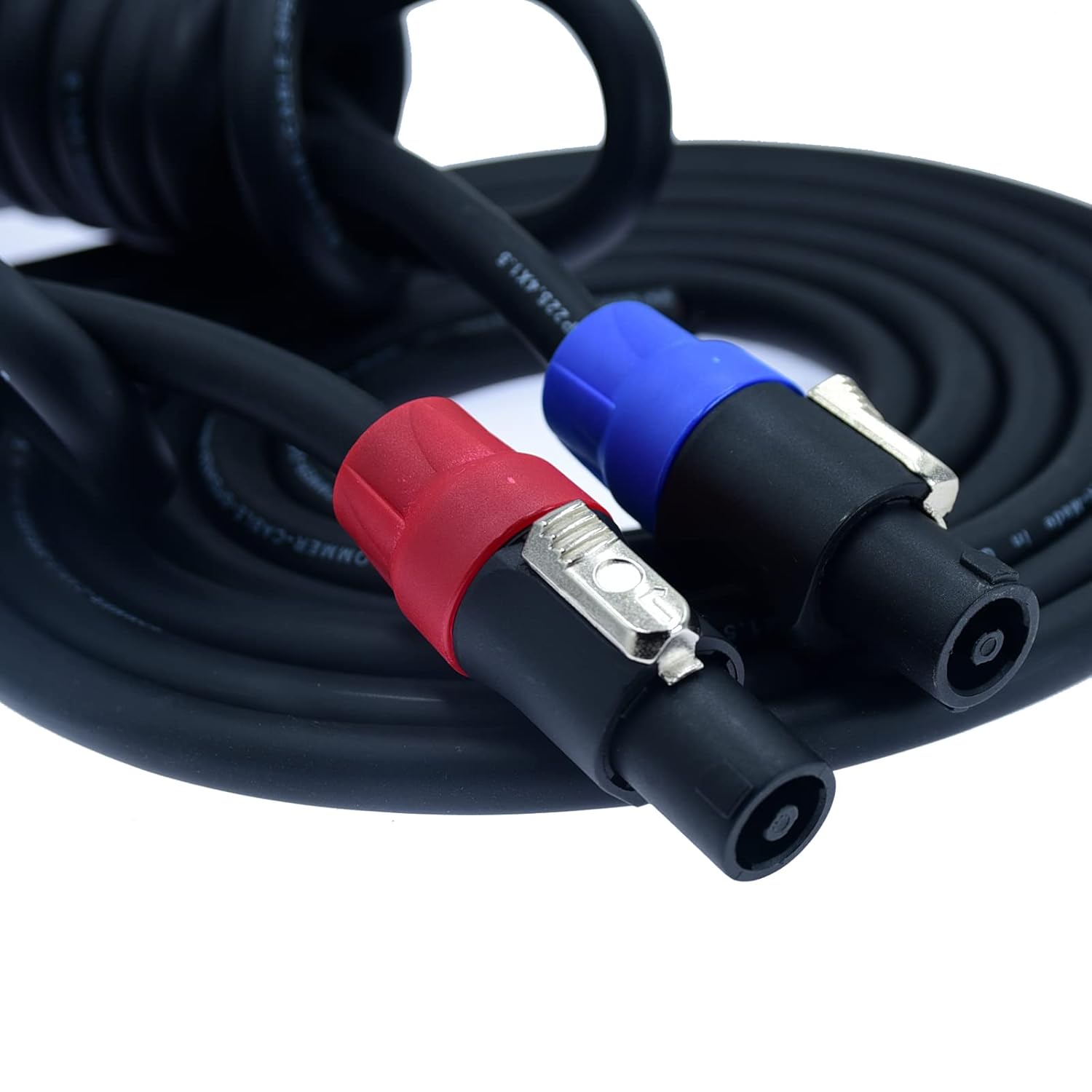 speak on 2Pcs Professional Speakon to 1/4 Inch ts Speaker Cable for pa jack Pair 14 awg Gauge Male Audio port plug Amplifier Connection dj amp Heavy Duty bocina Cord Wire ft with Twist Lock(100 feet)