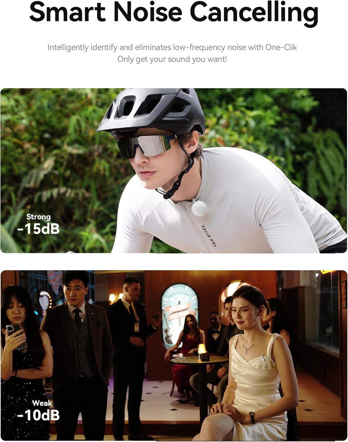 Hollyland Lark M2S Ultimate Combo (Camera RX+Lightning RX+Type-C RX) Wireless Lavalier Microphone for iPhone/Camera/Android/PC, Compact Mic, Titanium Clip, Noise Cancelling, Vlog (Glacier White)